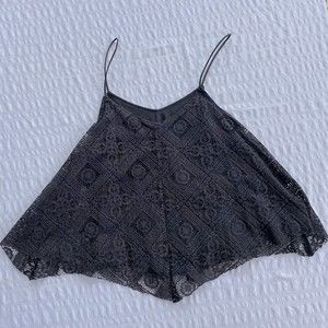 Dark Grey Lace American Eagle Outfitters Tank